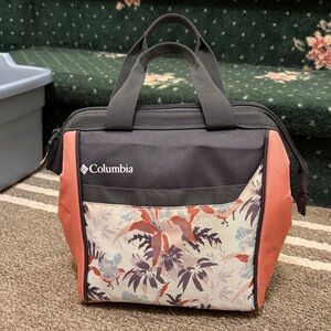 Columbia Women's Travel Bag - Gray and Coral with Floral Pattern